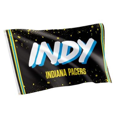 Imagem de Desert Cactus Bandeira Indiana Pacers NBA 100% poliéster interior exterior 9x1,5 m National Basketball Association Team Flags (Flag City Edition 2023 B)
