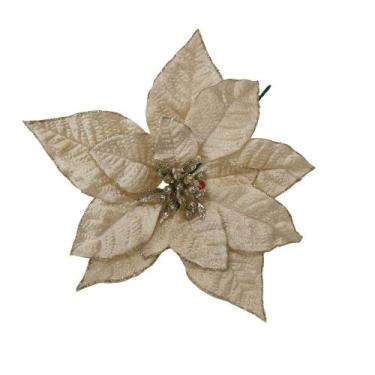 Imagem de Enfeite Decorativo Flor Ghandi 23cm - Niazitex, Champanhe