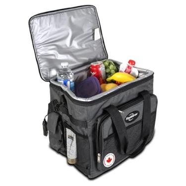 Imagem de Koolatron Refrigerador portátil de 26 qt – Lancheira elétrica para carro, acampamento, viagem, geladeira de lado macio com isolamento de 12 V para veículos, barcos, caminhões, aquecimento e