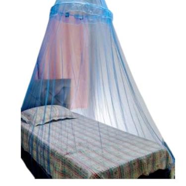 Imagem de kit 2 mosquiteiro serve casal e solteiro azul e branco-Adequado para quartos e acampamentos ao ar livre