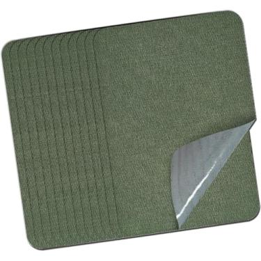 Imagem de AXEN 24 peças de adesivos de tecido para reparo de roupas e calças, 100% algodão, remendos de reparo de costura, verde militar