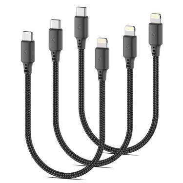 Imagem de Cabo USB C para Lightning Cenepor, pacote de 3 pés para iPhone