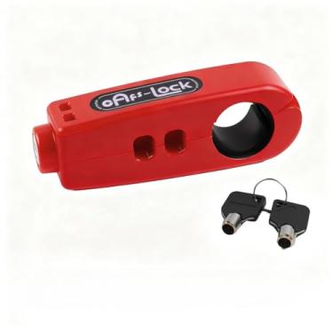 Imagem de Trava de segurança para motocicleta, segurança universal do guidão da motocicleta: acelerador, freio e imobilizador de aderência para scooters (vermelho)