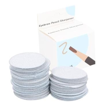 Imagem de Lixa apontador de lápis de sobrancelha 100 PCS Lixa de polimento em formato de bico de pato descartável para lápis de sobrancelha Salão de beleza Lixa de uso profissional Material