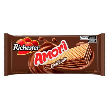 Imagem de Biscoito Wafer Richester Amori Sabor Chocolate 80g