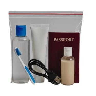 Imagem de Saco ziplock 20x20 viagens tamanho oficial ANAC 25 unidades