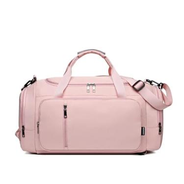 Imagem de GAFNED Bolsa esportiva para academia, academia, bolsa esportiva, feminina, masculina, para sapatos secos e molhados, bolsa de ombro único, bolsa tiracolo para natação e ioga, rosa, One Size