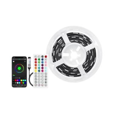 Imagem de Fita De LED RGB 5050 Com 16 LEDs, Controle Por Aplicativo Bluetooth E 