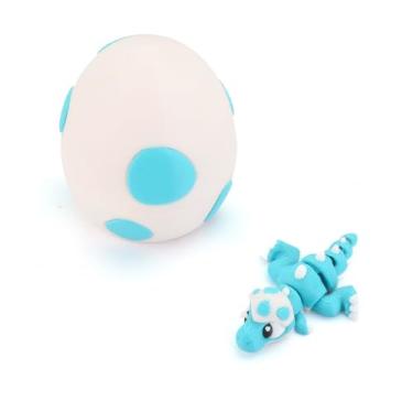 Imagem de Estatuetas colecionáveis de tiranossauro azul impressas em 3D para decoração de escritório em casa, mesa executiva