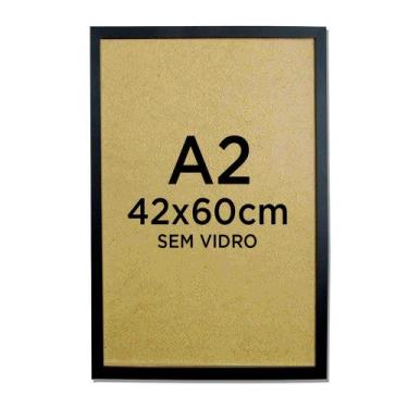 Imagem de Moldura Quadro A2 42x60 Foto Poster Ilustração Sem Vidro - Várias Core