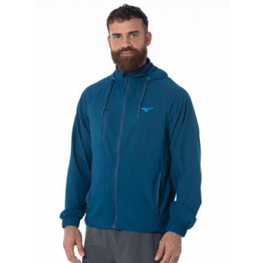 Imagem de Jaqueta de Treino Masculina Mizuno Trail, Azul, P