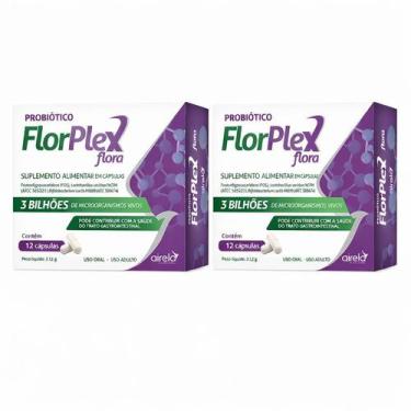 Imagem de Kit 2 Un Florplex Probiótico Suplemento Alimentar Airela 12 Sachês