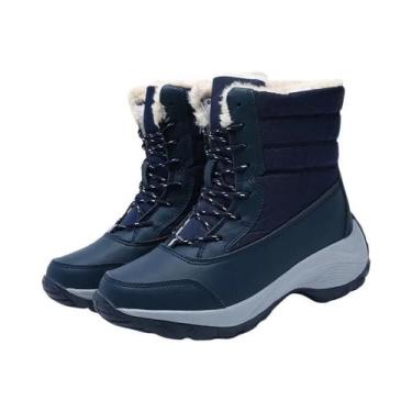 Imagem de Botas De Neve Femininas Quentes E Impermeáveis Para O Inverno, Com Cad