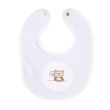 Imagem de Babador Bebê Bordado Atoalhado Forrado Ted Balão 01 Un - Papi