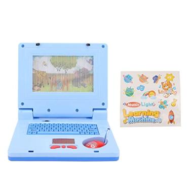 Imagem de Laptop infantil aprendizagem infantil laptop educativo LED música desenvolvimento cognitivo eletrônico simulação computador brinquedo (azul)