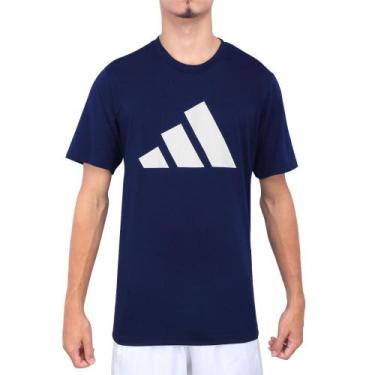 Imagem de Camiseta Adidas Tr-Es Feel Ready Logo T Marinho E Branca