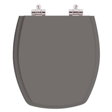 Imagem de Assento Sanitario Poliester com Amortecedor Thema Cinza Ambar para Vaso Incepa