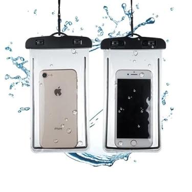 Imagem de GEAR 4 EVER Capa universal à prova d'água para iPhone 12/13/14/15 Pro Plus Pro Max, Samsung, Galaxy, LG, Google Pixel e muitos outros telefones com tela de até 7 polegadas (preto)
