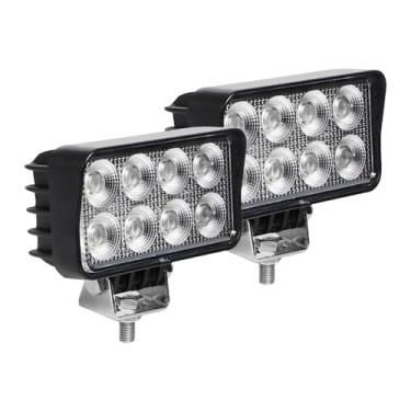 Imagem de Exzeit Luz de trabalho de trator de caminhão de 64 W de 4,4 polegadas, luz de inundação LED de escavadeira 5600Lms, iluminação offroad adequada para caminhões de engenheiro de trator agrícola ATV,