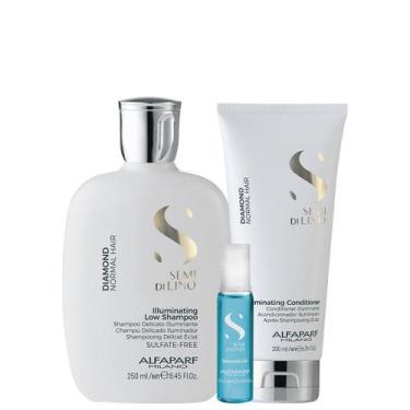 Imagem de Kit Diamond Shampoo, Condicionador e Ampola - Alfaparf - Alfaparf Mila