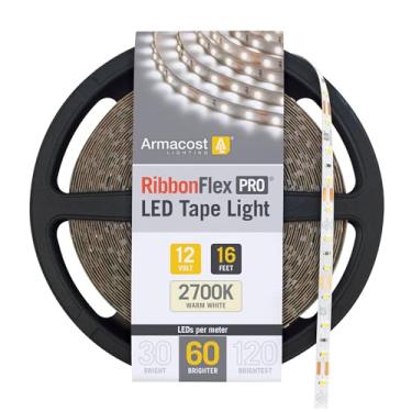 Imagem de Armacost Lighting Fita de LED 132230 de 5 metros, branco macio (2700K) RibbonFlex Pro Series 60, regulável, 250 lúmens por pés, 12 volts