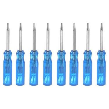 Imagem de HARFINGTON 8 peças de mini chave de fenda Torx T5 cabeça de estrela magnética 45 mm de comprimento para reparo de óculos de relógio, eletrônicos, azul