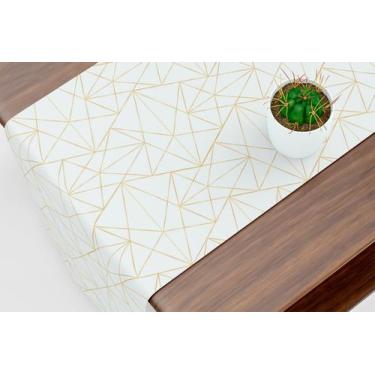 Imagem de Caminho De Mesa Trilho Geométrico Linhas Douradas - Core Decore