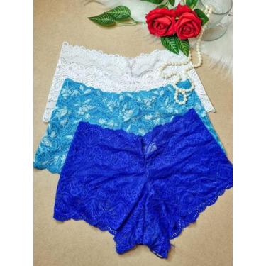 Imagem de KIT 3x Calcinha Shortinho de Renda Calcinha Caleçon Sexy - Ninfrodite,