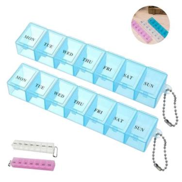 Imagem de Kit 2 Porta Medicamento Comprimido Organizador Portatil Diário - Mixme