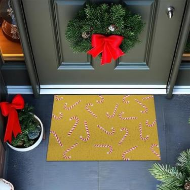 Imagem de Tapete De Porta Divertido Natal Minimalista Pirulito Bengala Nt001