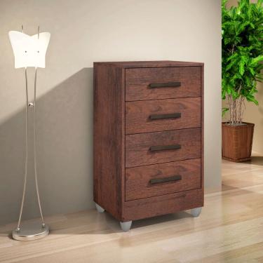 Imagem de Cômoda Quarto Multiuso Compacta 4 Gavetas
