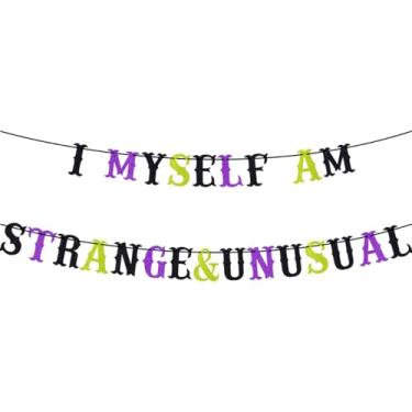 Imagem de Decoração de banner de festa de aniversário Beetle, glitter I MYSELF AM STRANGE & UNUSUAL Halloween Christmas Beetle temático de banner, festa de aniversário de Natal, chá de bebê, ano novo, decoração