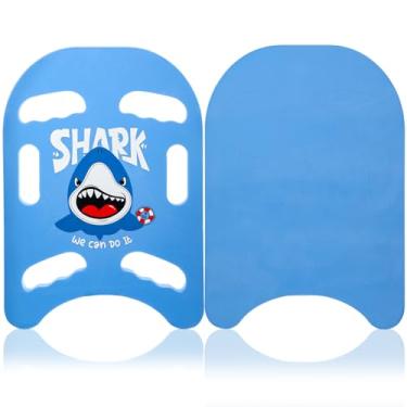 Imagem de Relaxgiant Kickboard infantil para natação, treinamento infantil, kickboard para piscina, tubarão, natação, treino, kickboard com alças de 6 orifícios, pranchas leves de EVA para adultos exercícios na