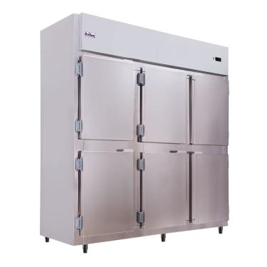 Imagem de Geladeira Comercial Câmara Comercial 6 Portas Com Prateleiras 1400 Litros Aço Inox Rf67 - Frilux