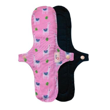 Imagem de Kit 6 absorventes pós parto reutilizáveis de pano ecológicos não vaza 100% algodão - extra grande/ fluxo intenso