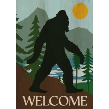 Imagem de Briarwood Lane Bandeira de casa todos os dias 40 x 28 para exterior Bigfoot Welcome House Flag Flag Flag House Flag