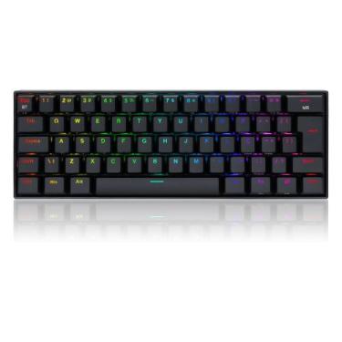 Imagem de Teclado mecanico gamer draconic pro rgb wireless switch blue redragon 