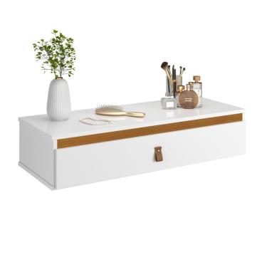 Imagem de Penteadeira Suspensa Maquiagem Com Porta E Puxador Em Couro