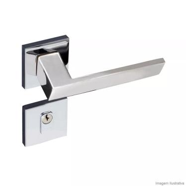 Imagem de Fechadura Externa Aço Zamac Beethoven 829-90 Com Roseta Pado Cromado