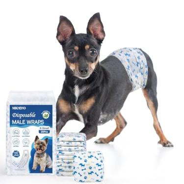 Imagem de MICOOYO fraldas para cães descartáveis ​​masculinas | bandagens superabsorventes para cães machos | fraldas mais leves para cães machos | fraldas para cachorros à prova de vazamentos, fralda