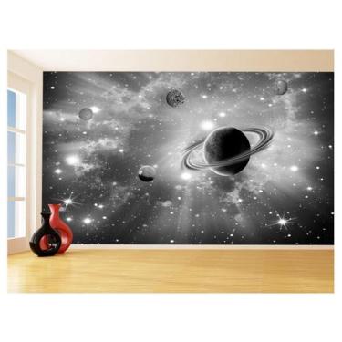 Imagem de Papel De Parede 3D Espaço Estrelas Planetas 3,5M Nsp162 - Você Decora