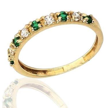 Imagem de Anel de ouro 18 k Aparador Meia Aliança. - Elegancy Joias, 17