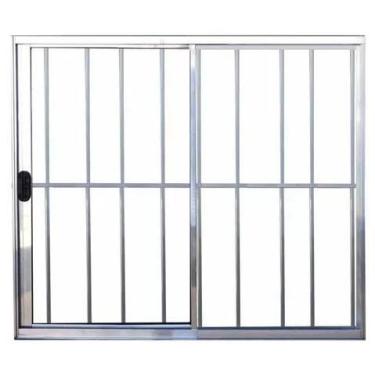 Imagem de Janela 2 Folhas Com Grade Linha 18 - Prover Esquadrias, 120x180, Preta