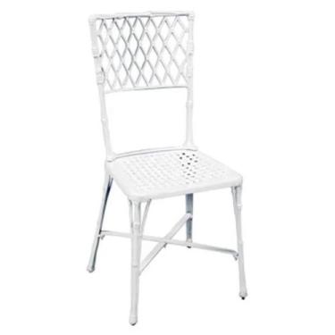Imagem de Cadeira Alumínio Fundido Modelo Bambú - Arcoíris Móveis, Branco