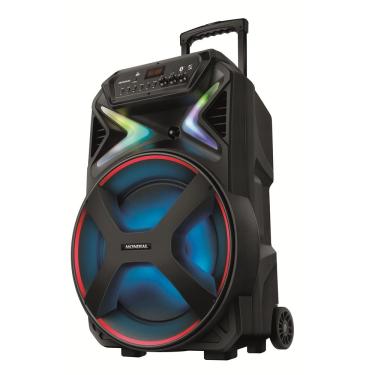 Imagem de Caixa de Som Amplificada Connect Lights Mondial Preto/Vermelho 700W RMS Bivolt