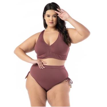 Imagem de Biquíni Plus Size Alças Largas Lateral Grossa Cintura Alta - WA modas,