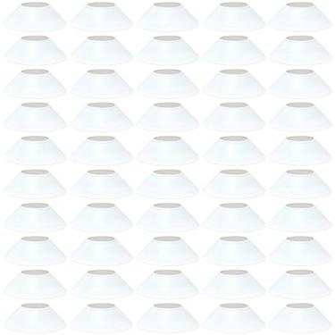 Imagem de wlilupah 50 Pçs Mini Cones de Futebol para Esporte Agilidade Disco Cones Treinamento para Exercícios de Agilidade Esportes Futebol Basquete Futebol Basquetebol Exercícios (Branco)
