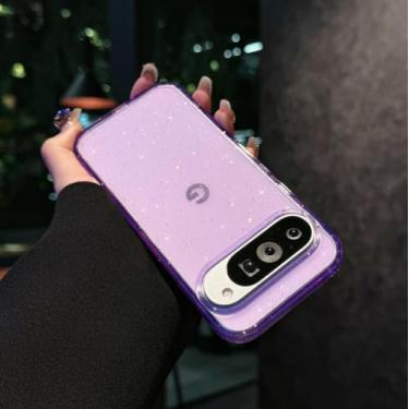 Imagem de Capa magnética feminina para Google Pixel 9 Pro XL, [efeito holográfico iridescente de mudança de cor] Capa protetora protetora fosca moderna, fina, fofa e exclusiva para Pixel 9 Pro XL