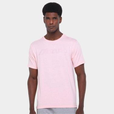Imagem de Camiseta Mizuno Big Logo Masculina, Rosa claro, P