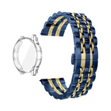 Imagem de Pulseira De Aço Inoxidável Para Samsung Galaxy Watch 40 44mm Com Prote